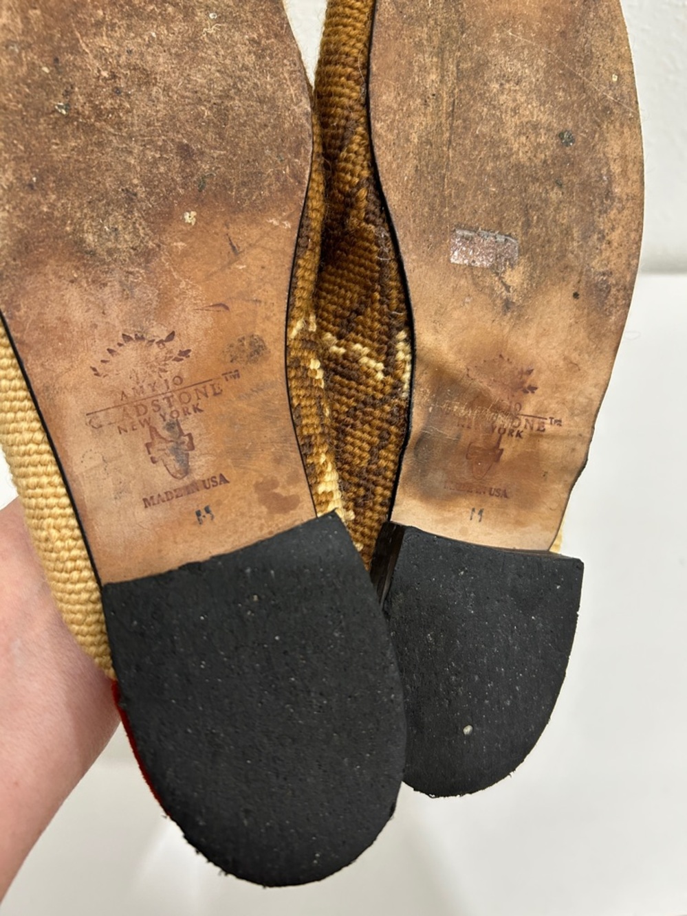 RARE Vintage Amy Jo Gladstone Equestrian Horse Tapestry Mules | Size 7 - Picture 8 of 14